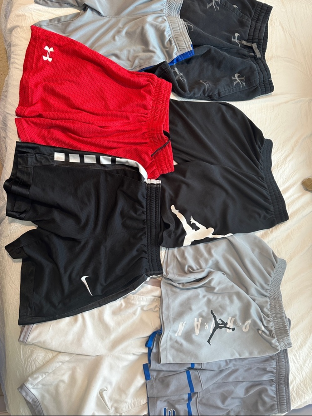 Lot of 8 Athletic Shorts Youth Medium